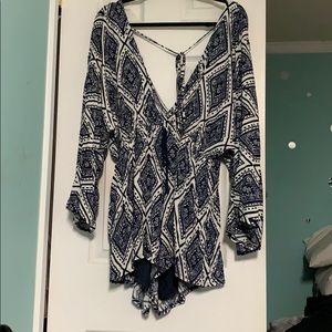 Printed Romper NWT